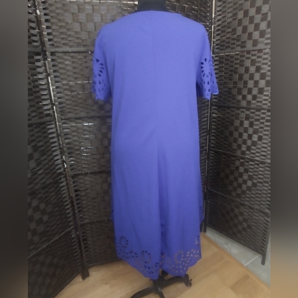 4XL(Best Fit 3X) SHEIN Cobalt Blue Cutout Dress - Picture 2 of 16